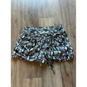 Jolt Snake Print Shorts High Waist Tie Belt‎ Casual Summer Medium
